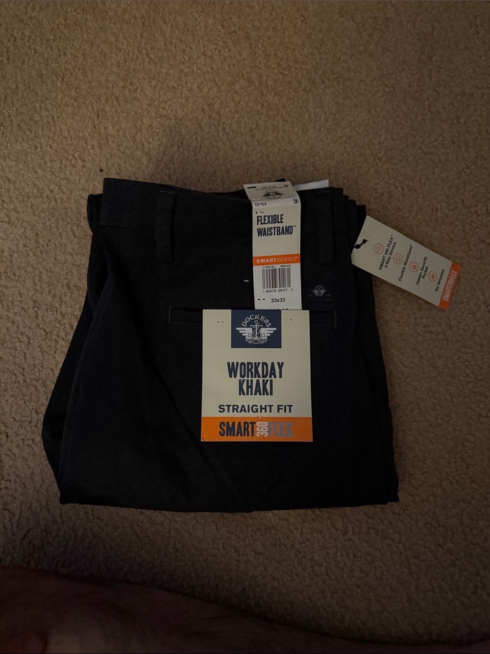 Dockers Workday Khaki Straight Fit Pants - Black